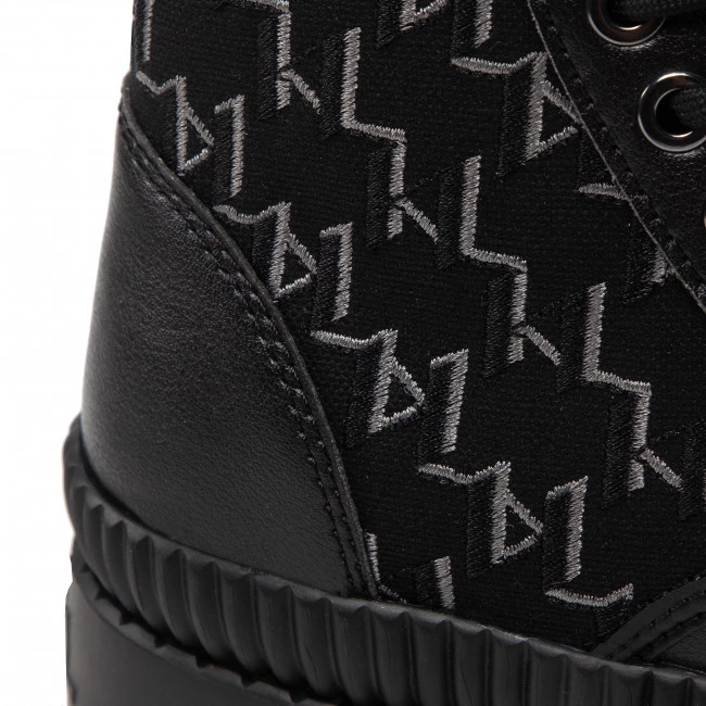 Bottes Et Autres Bottines KARL LAGERFELD - KL42531 Black Vg Lthr/Txt Mono Noir 8 Bottes Et Autres Bottines KARL LAGERFELD - KL42531 Black Vg Lthr/Txt Mono Noir – Image 6