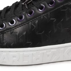 Chaussures Basses Sneakers KARL LAGERFELD - KL61019 Black Lthr W/Iridescent Noir -KARL LAGERFELD Soldes 06 0000301363934 pa