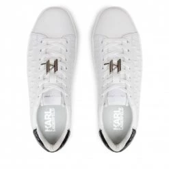 Chaussures Basses Sneakers KARL LAGERFELD - KL61019 White Lthr W/Iridescent Blanc -KARL LAGERFELD Soldes 06 0000301363958 plj