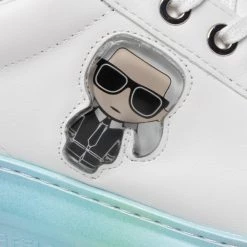 Chaussures Basses Sneakers KARL LAGERFELD - KL62533 White Lthr W/Iridescent Blanc -KARL LAGERFELD Soldes 06 0000301364481 pl