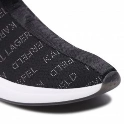 Chaussures Basses Sneakers KARL LAGERFELD - KL62144 Black Knit Textile W/Lt Grey Noir -KARL LAGERFELD Soldes 06 0000301365983 rz