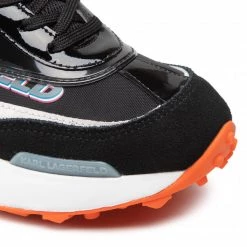 Chaussures Basses Sneakers KARL LAGERFELD - KL62927 Black Synth Text W/Orange Noir -KARL LAGERFELD Soldes 06 0000301366331 ph