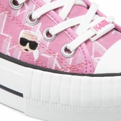 Chaussures Basses Sneakers KARL LAGERFELD - KL60414 Pink Canvas W/Lt Pink Rose -KARL LAGERFELD Soldes 06 0000301366416 ph
