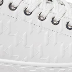 Chaussures Basses Sneakers KARL LAGERFELD - KL51018 White Lthr Blanc -KARL LAGERFELD Soldes 06 0000301367017 ks