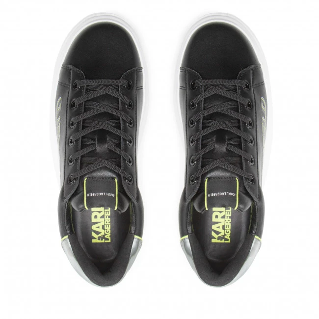 Chaussures Basses Sneakers KARL LAGERFELD - KL52514 Black Lthr W/Lime Green Noir 7 Chaussures Basses Sneakers KARL LAGERFELD - KL52514 Black Lthr W/Lime Green Noir – Image 5