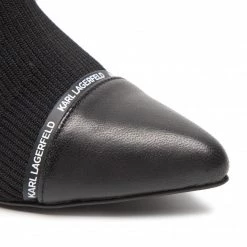Bottes Et Autres Cuissardes KARL LAGERFELD - KL31691 Black Knit Textile Noir -KARL LAGERFELD Soldes 06 0000301442301 bs