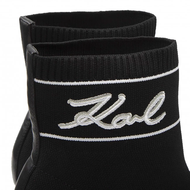 Bottes Et Autres Bottines KARL LAGERFELD - KL30352 Black Knit Textile Noir 8 Bottes Et Autres Bottines KARL LAGERFELD - KL30352 Black Knit Textile Noir – Image 6