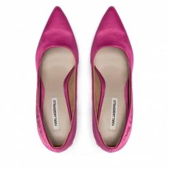 Chaussures Basses Talons Aiguilles KARL LAGERFELD - KL30916 Fuschia Satin Rose -KARL LAGERFELD Soldes 06 0000301442332 ts