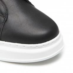 Chaussures Basses Sneakers KARL LAGERFELD - KL52537 Black Lthr Noir -KARL LAGERFELD Soldes 07 0000301367802 plj