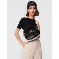 Sacs Sac à Main KARL LAGERFELD - 221W3047 Black/Natural Noir -KARL LAGERFELD Soldes 10 8720092778435 jf