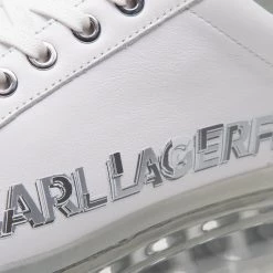 Chaussures Basses Sneakers KARL LAGERFELD - KL52618 01S White Lthr W/SIlver Blanc -KARL LAGERFELD Soldes 17 0000301368076 mk
