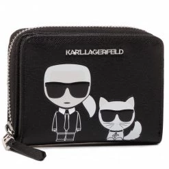 Maroquinerie Portefeuille Femme Petit Format KARL LAGERFELD - 201W3202 Black Noir