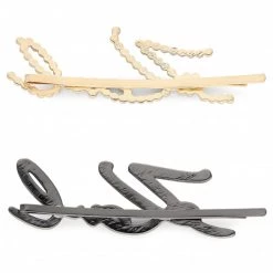Accessoires Cheveux Set De 2 Pinces à Cheveux KARL LAGERFELD - 206W3904 Gunmetal/M Noir, Jaune 7 Accessoires Cheveux Set De 2 Pinces à Cheveux KARL LAGERFELD - 206W3904 Gunmetal/M Noir, Jaune -KARL LAGERFELD Soldes 8720092526654 02 wj