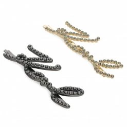 KARL LAGERFELD Soldes 20 Accessoires Cheveux Set De 2 Pinces à Cheveux KARL LAGERFELD - 206W3904 Gunmetal/M Noir, Jaune