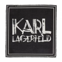 Textiles Châle KARL LAGERFELD - 216W3309 Blck/Wht A998 Blanc, Noir -KARL LAGERFELD Soldes 8720092532983