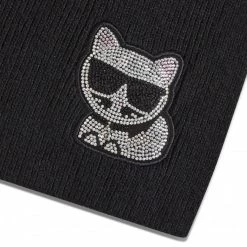 Textiles Écharpe KARL LAGERFELD - Ikonik Choup Rhins 216W3311 Black A999 Noir -KARL LAGERFELD Soldes 8720092533010 0001