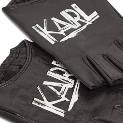 Maroquinerie Gants Femme KARL LAGERFELD - 216W3602 Blck/Wht Noir -KARL LAGERFELD Soldes 8720092533232 0146