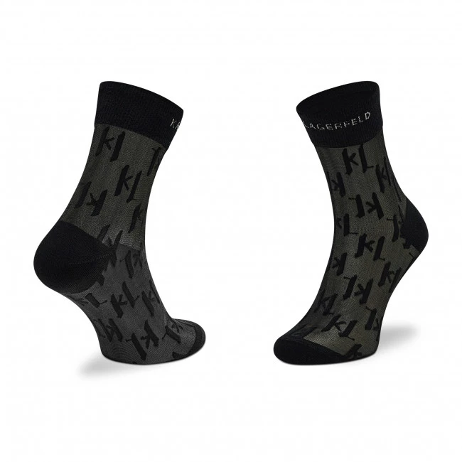 Sets Lot De 2 Paires De Chaussettes Hautes Femme KARL LAGERFELD - 216W6003 A999 Noir 6 Sets Lot De 2 Paires De Chaussettes Hautes Femme KARL LAGERFELD - 216W6003 A999 Noir – Image 4