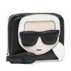 Maroquinerie Portefeuille Femme Petit Format KARL LAGERFELD - 220W3218 Black Multi A908 Noir