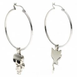 KARL LAGERFELD Soldes 40 Bijoux Et Décorations Boucles D'oreilles KARL LAGERFELD - 220W3910 Silver Argent